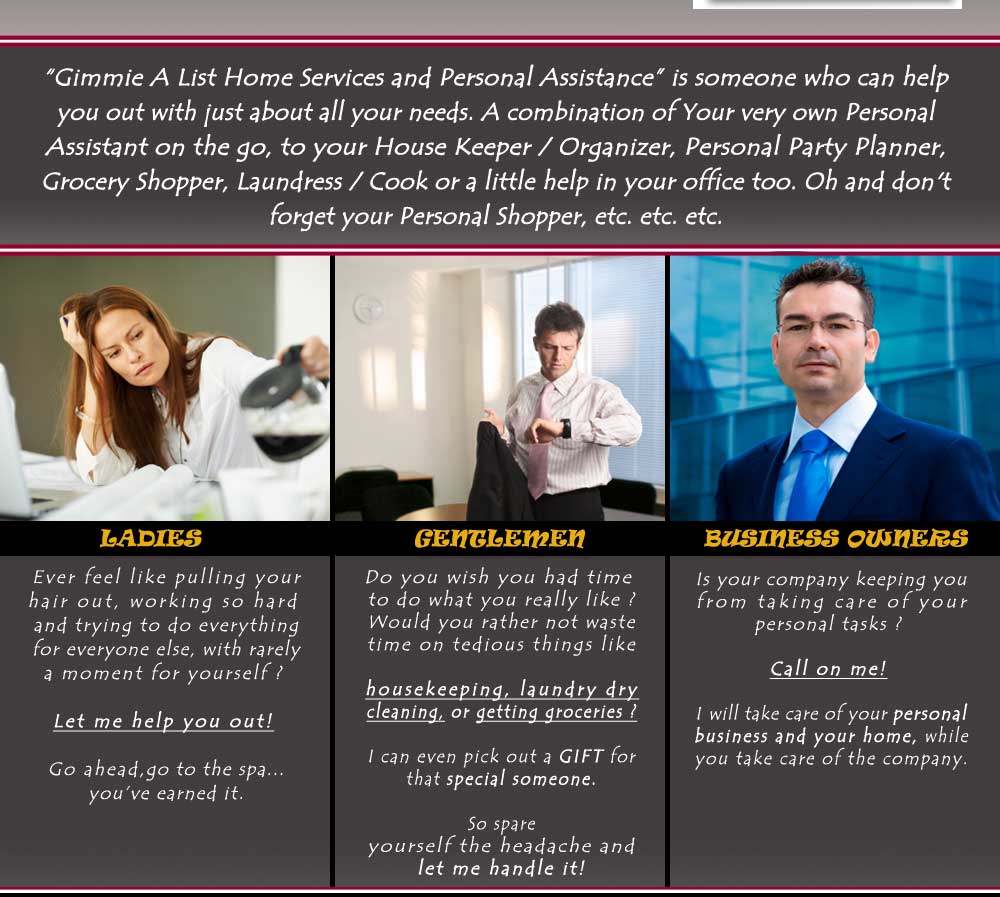 Gimmie A Lsit Home Service and Personal Assistance in Kirkland your number one choice in Kirkland